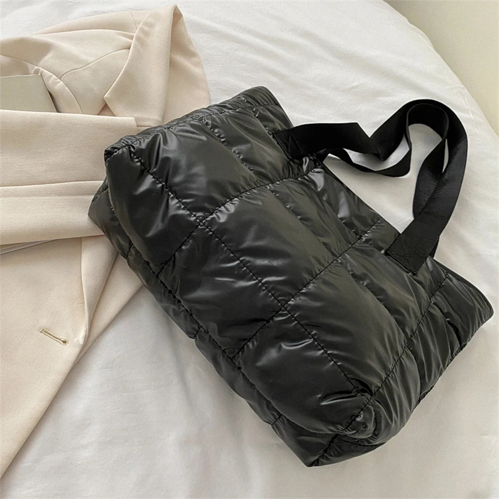 Tote Large Capacity Cotton Padded Top-Rhombus Purses Handbags