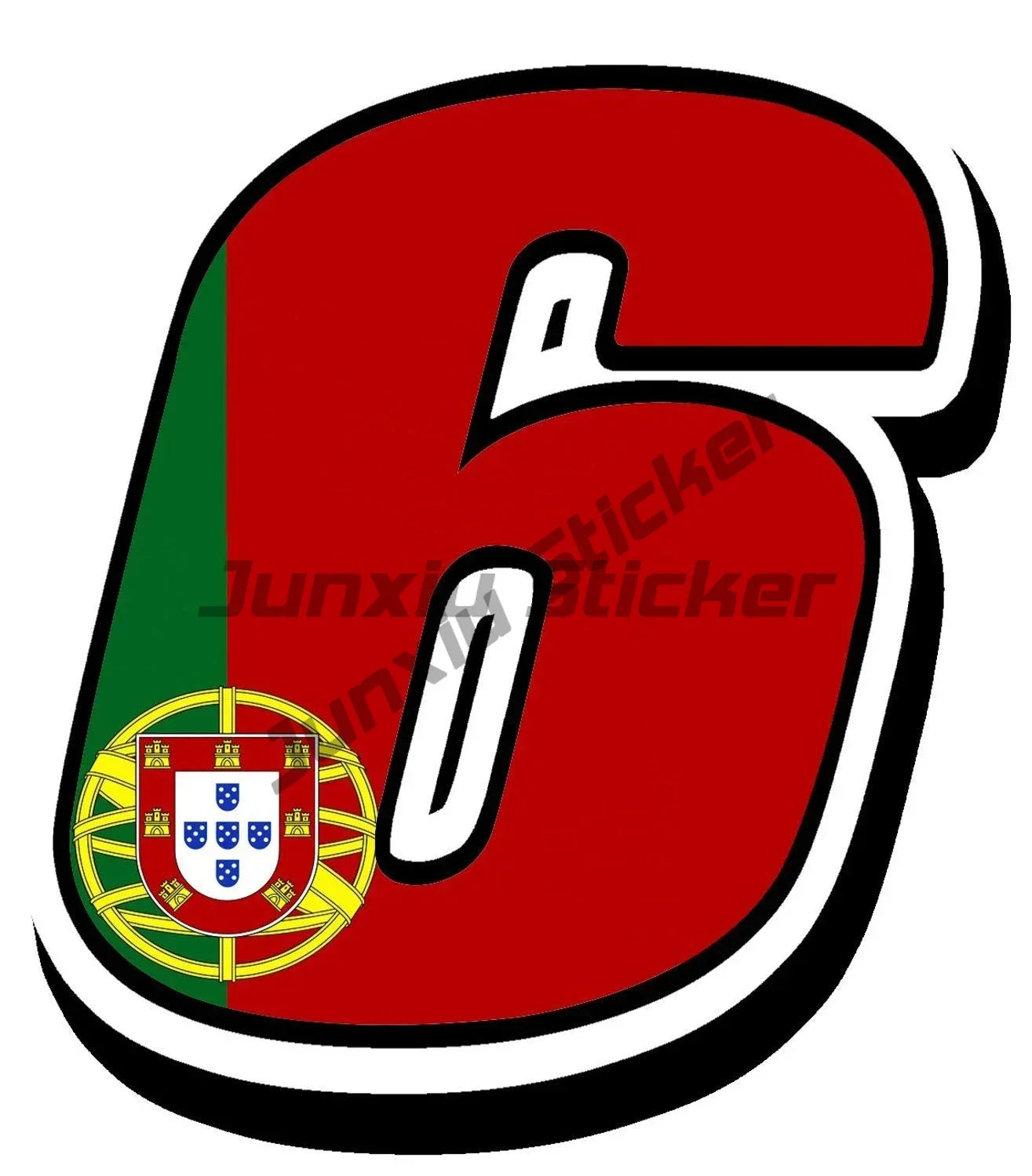 Portugal Flag Map Emblem Stickers High-Quality Viny Portugal Coat of Arms Portuguese Flag Racing Numbers Decal Perfect for Cars