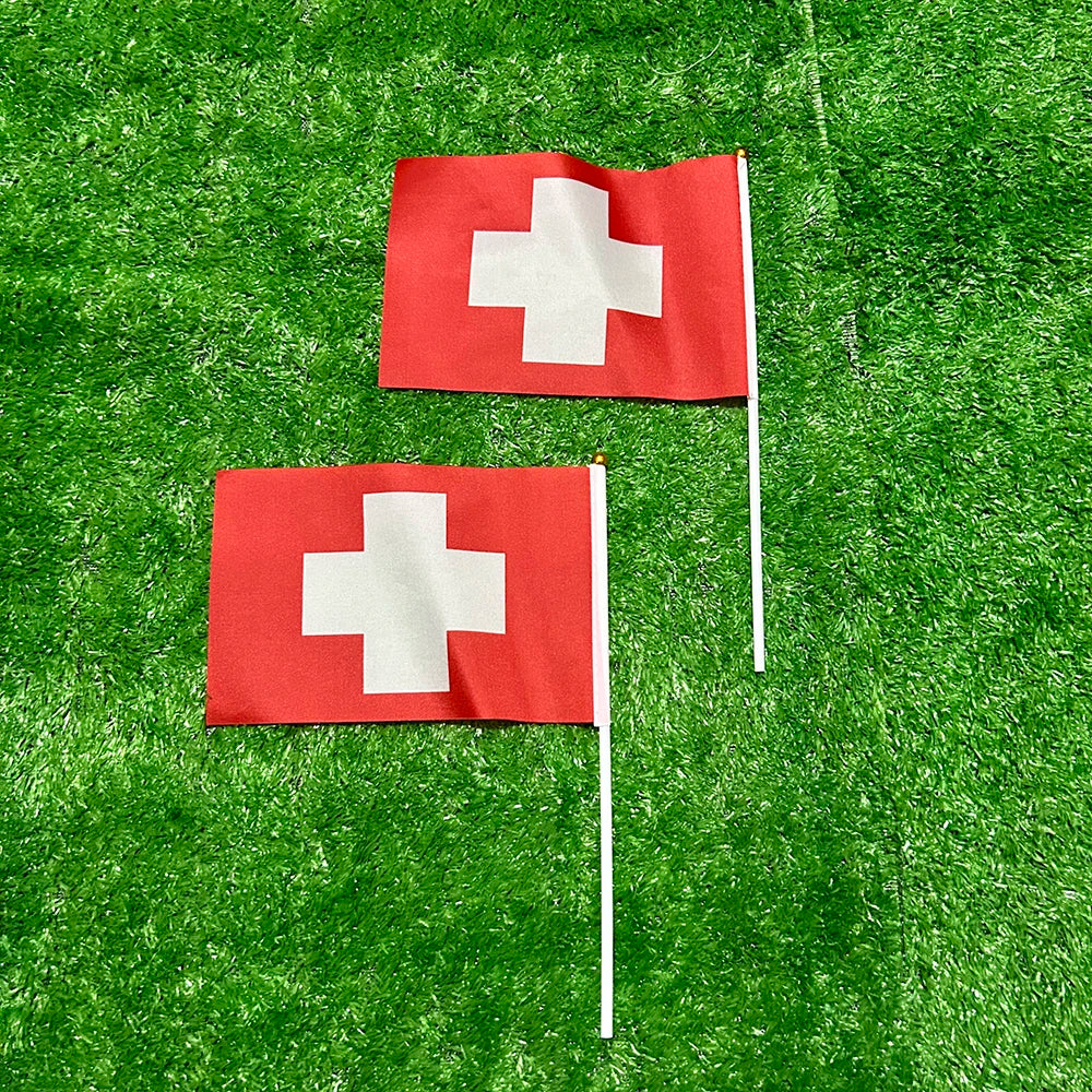 90X150cm Switzerland Flag Polyester 14x21cm swiss hand flag / string flag / desk flag 8x12cm Switzerland car flag for Decoration
