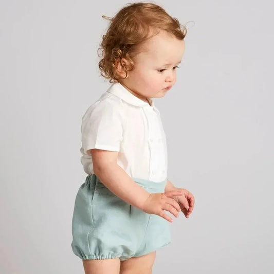 Summer New Spanish Baby Boys Clothes Short-Sleeved Suit Newborn Cotton Clothing Two-Piece for Boys Boutique Kids Clothing