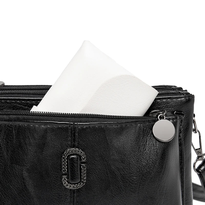 Fashion Women's Small Purse PU Leather Luxury Multi Layered Messenger Handbag