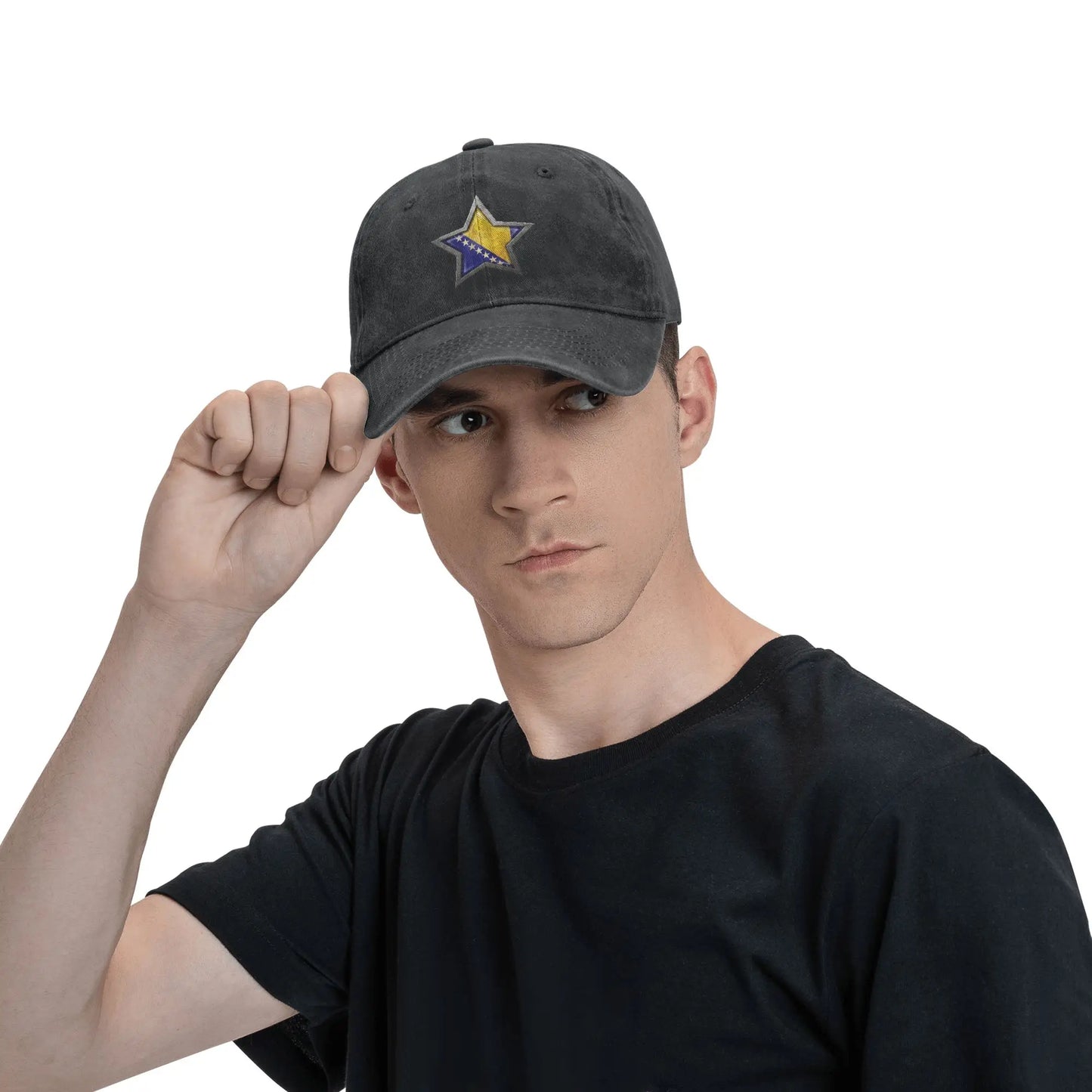 Bosnia and Herzegovina Flag Star Men Women Baseball Cap  Distressed Denim Washed Hats Cap Retro Outdoor Summer  Gift Headwear