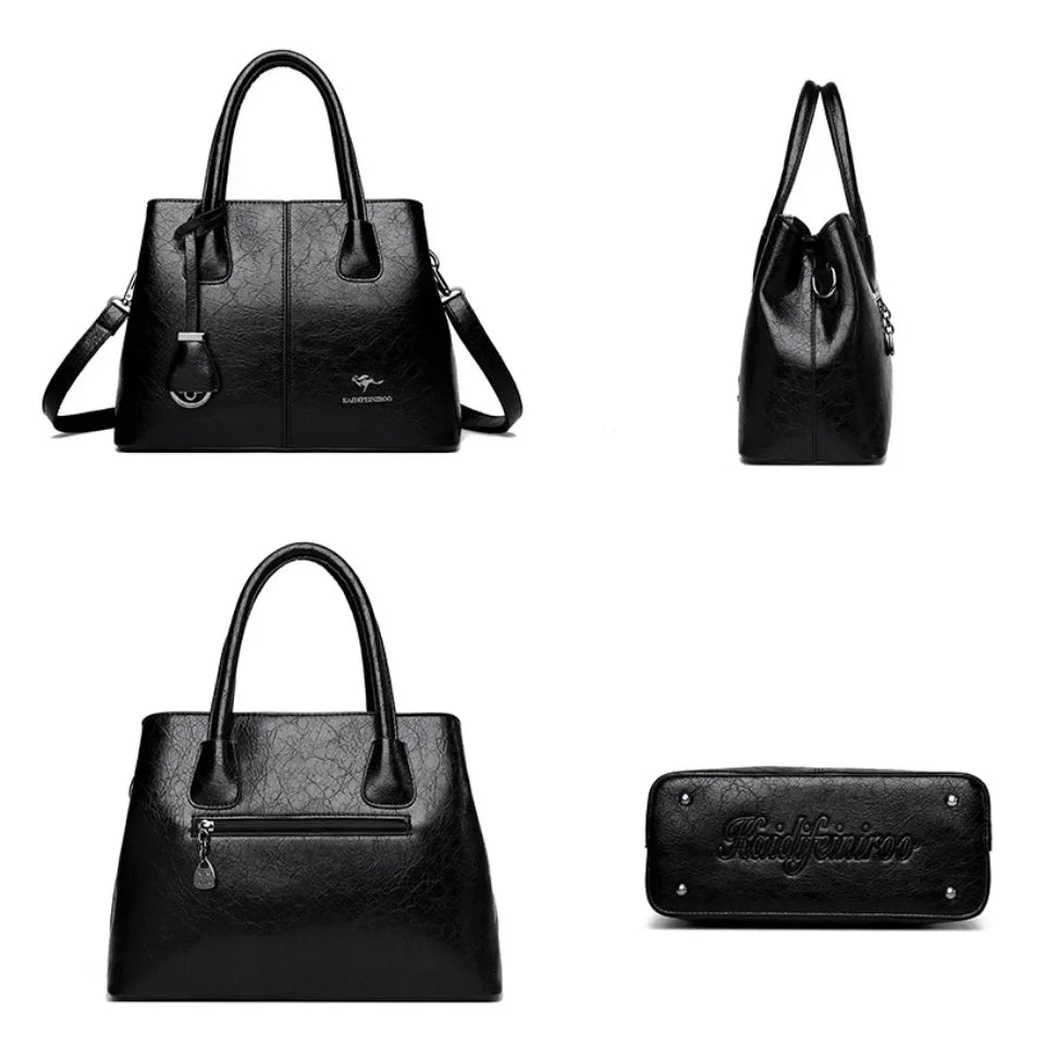 Women's PU Leather Handbags Ladies Large Tote Bag Female Square Shoulder Bags Bolsas Femininas Sac Fashion Crossbody Bags Purse