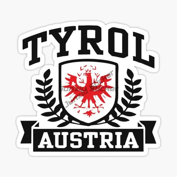 Austria Flag Map Emblem Creative PVC Stickers for Car Truck Bicycle Helmet Motorcycle Window Fridge Wall Decoration Accessories