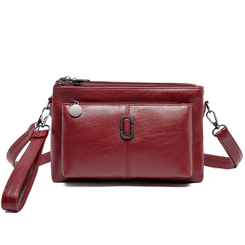 Fashion Women's Small Purse PU Leather Luxury Multi Layered Messenger Handbag