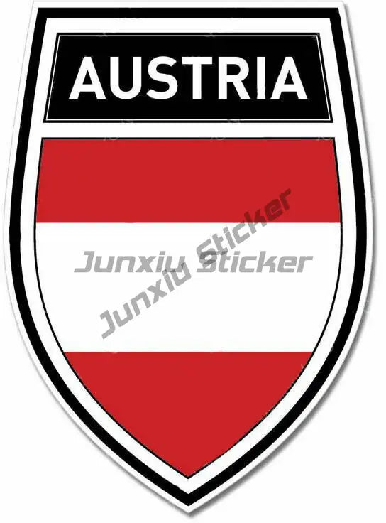 Coat of Arms Austria Car Stickers Austria Shield Emblem Decal Grza Vienna Heart Travel Stamp Cover Scratches Decor Accessories