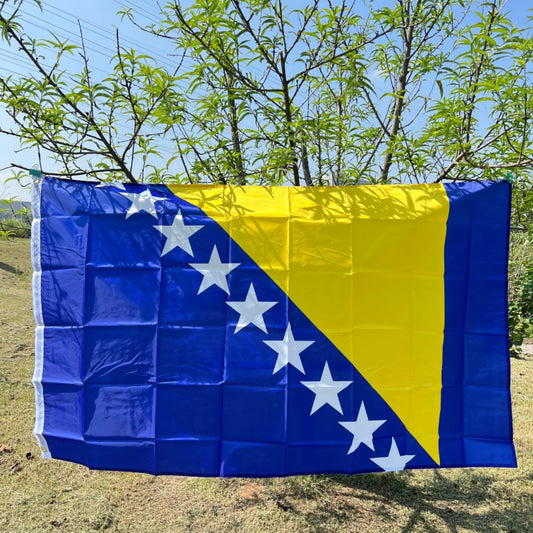 Bosnia and Herzegovina flag90 x 150cm Bosnia flag Banner Hanging National Bosnia flags Home Decoration