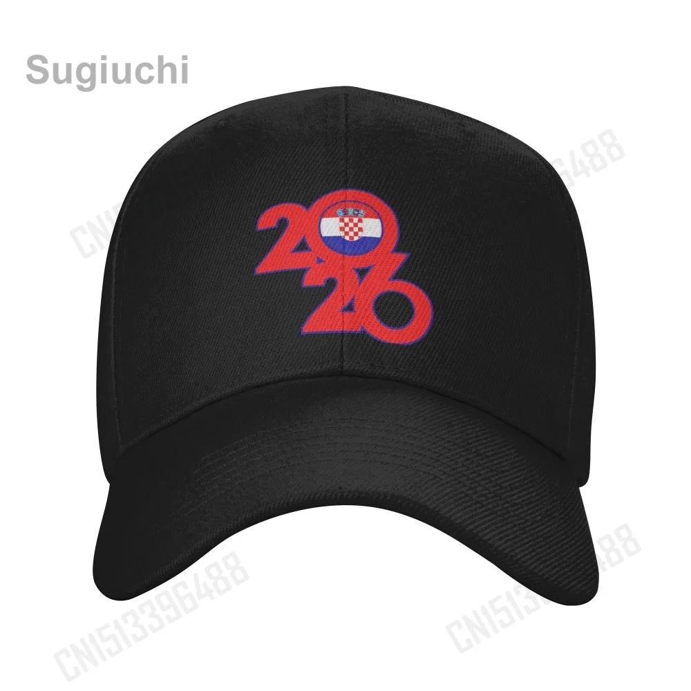 Croatia Flag With 2026 Baseball Cap Sun Breathable Adjustable Men Women Outdoor Soccer Hat For Fans Gift