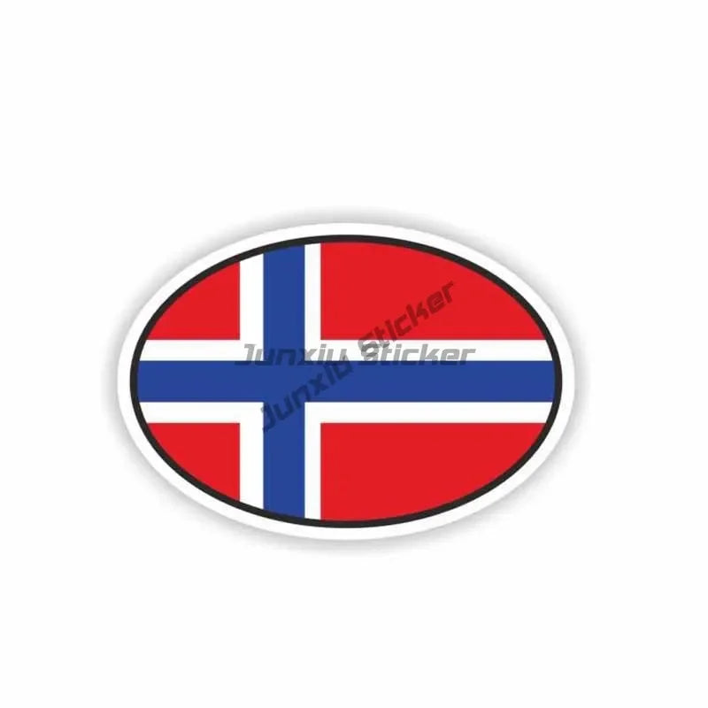 NOR Norway Flag Map Emblem Creative PVC Car Stickers for Car Van Motorcycle Helmet Window Wall Decoration Accessorie