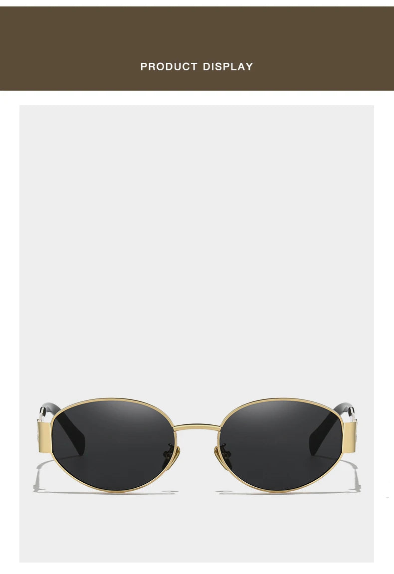 New Sunglasses For Women And Men Sun Glasses Alloy Oval Eyewear