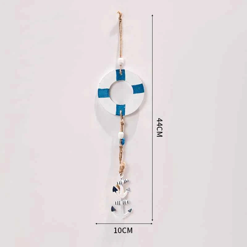 Mediterranean Style Decorative Ornaments Artistic Home Background Kindergarten Wall Hanging Lighthouse Sailboat Wooden Crafts
