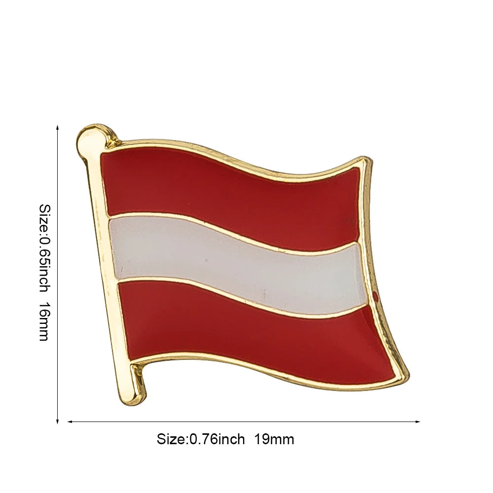 Austria Flag Badge Brooch Natinal Lapel Pins Flag Lapel Pins Country Flag Badge