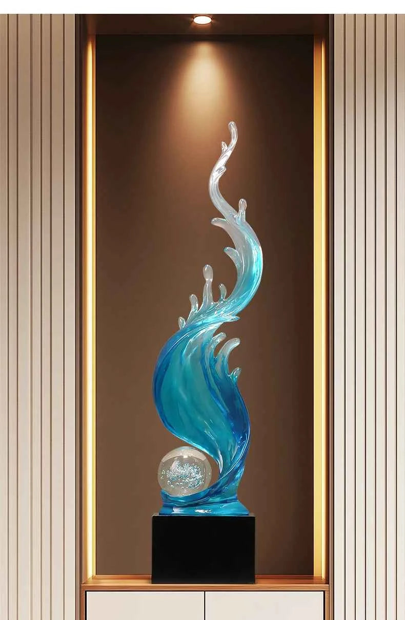 Home Decor,Wind And Water Rising Ornament,Vertical Entrance,Living Room TV Cabinet,Hotel Art Decoration Sculpture Customized