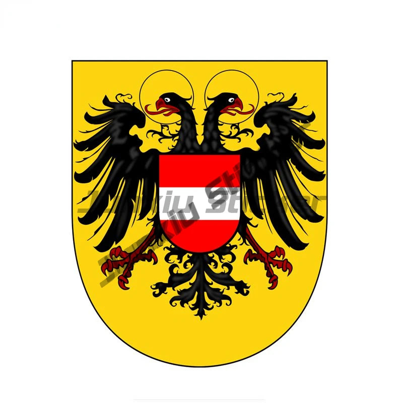Coat of Arms Austria Car Stickers Austria Shield Emblem Decal Grza Vienna Heart Travel Stamp Cover Scratches Decor Accessories