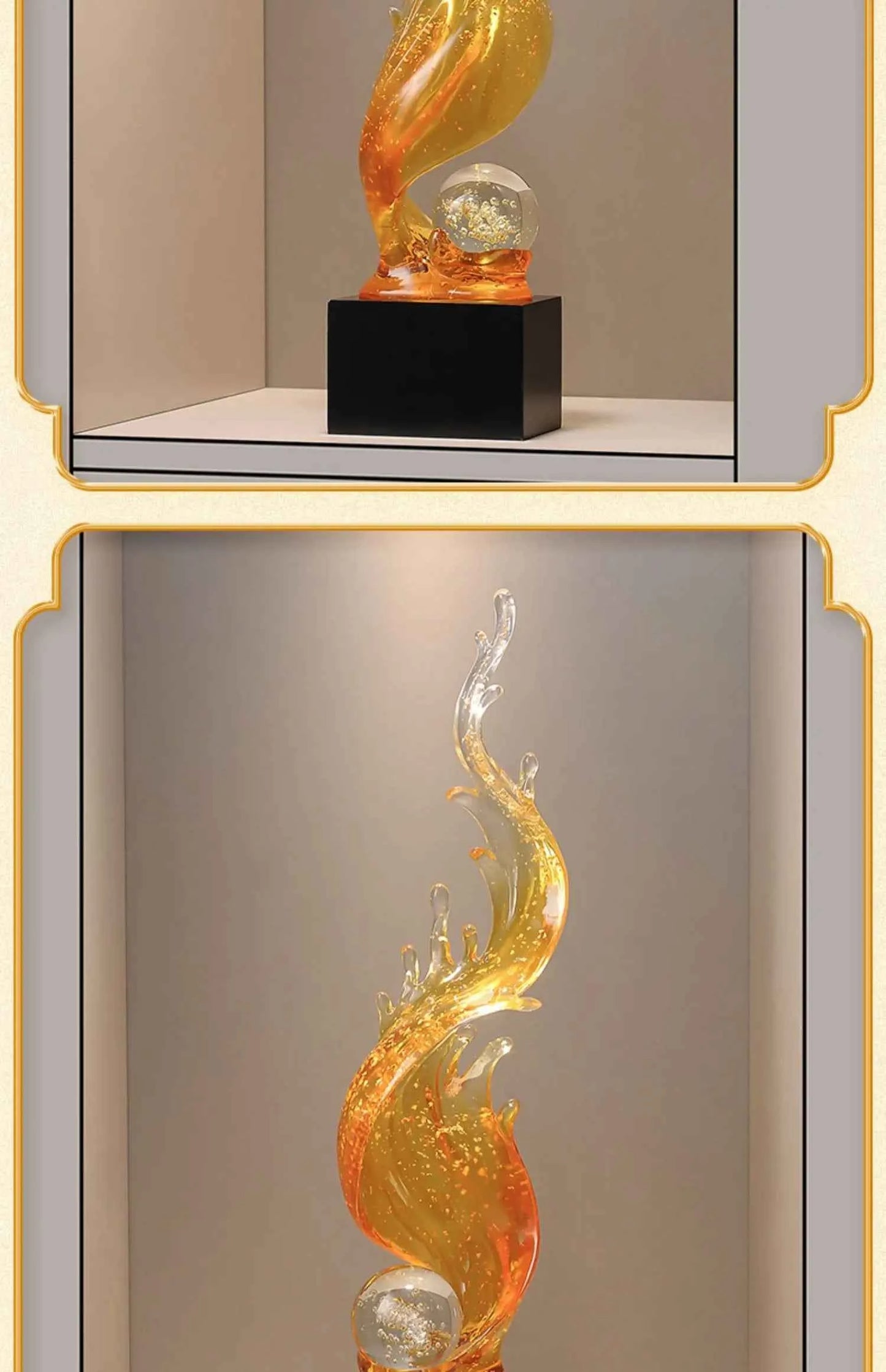 Home Decor,Wind And Water Rising Ornament,Vertical Entrance,Living Room TV Cabinet,Hotel Art Decoration Sculpture Customized