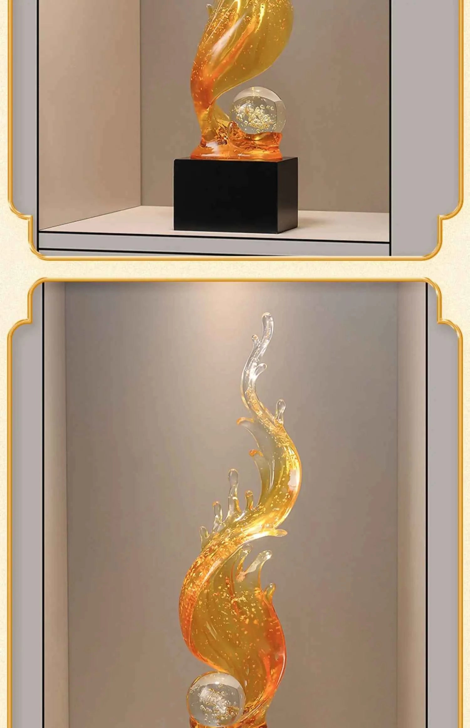Home Decor,Wind And Water Rising Ornament,Vertical Entrance,Living Room TV Cabinet,Hotel Art Decoration Sculpture Customized