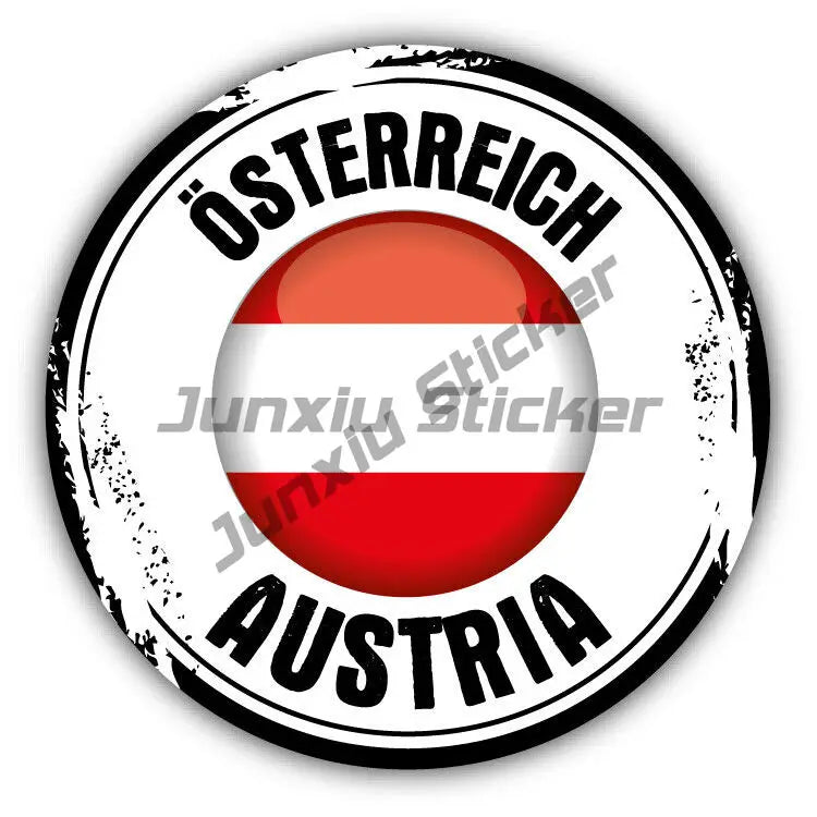 Coat of Arms Austria Car Stickers Austria Shield Emblem Decal Grza Vienna Heart Travel Stamp Cover Scratches Decor Accessories
