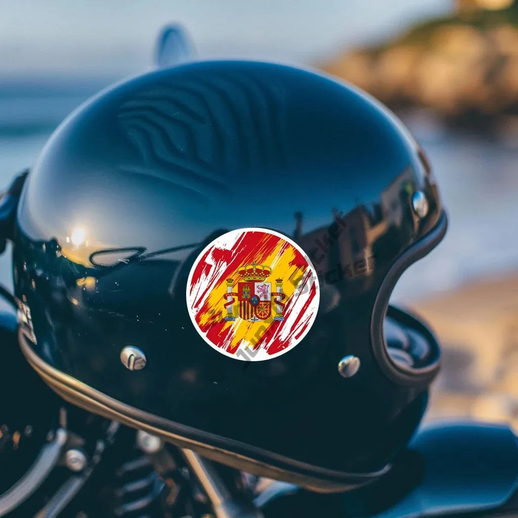 Switzerland Round Flag Flower With National Emblem Vinyl Stickers Graphic Decals Motorcycle Bumper Suv Cover Waterproof Stickers