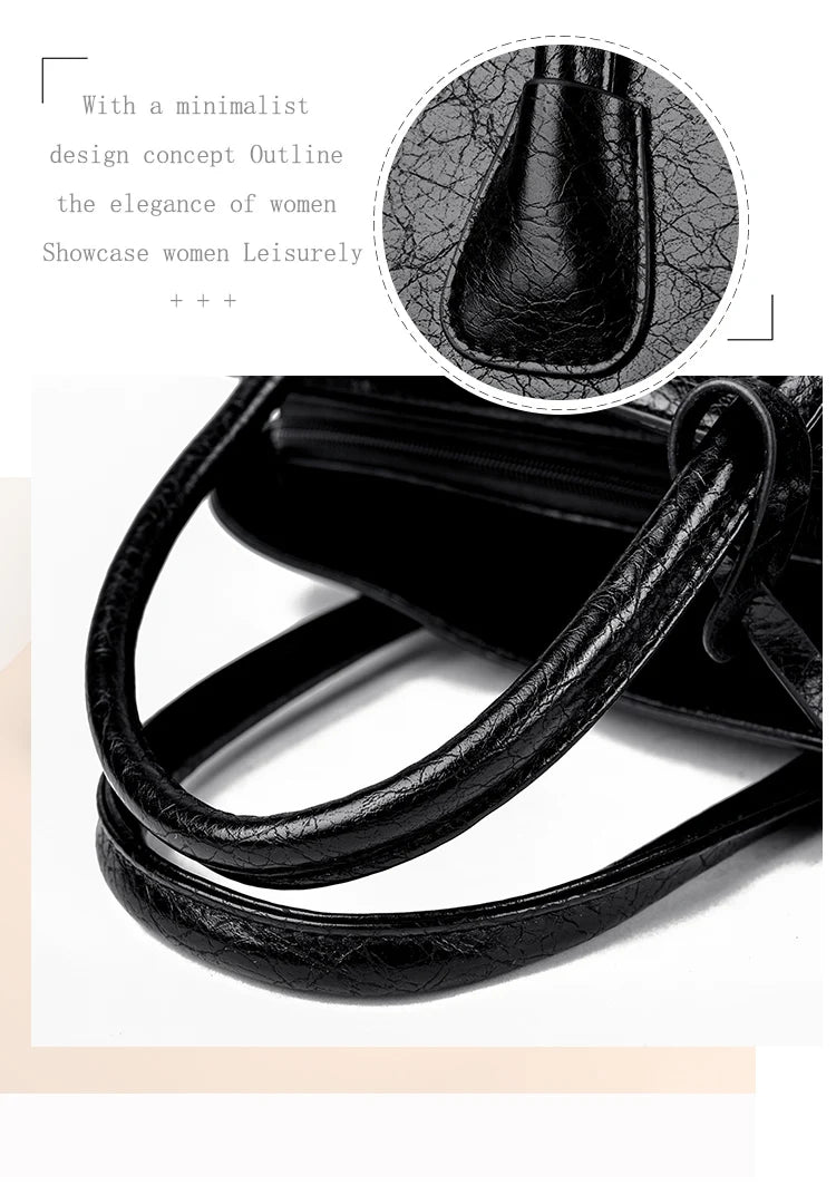 Women's PU Leather Handbags Ladies Large Tote Bag Female Square Shoulder Bags Bolsas Femininas Sac Fashion Crossbody Bags Purse