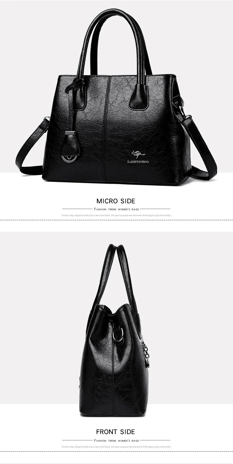 Women's PU Leather Handbags Ladies Large Tote Bag Female Square Shoulder Bags Bolsas Femininas Sac Fashion Crossbody Bags Purse