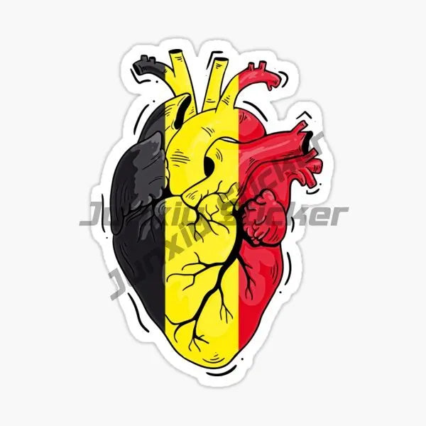 Belgium B Flag Map Emblem Creative Stickers Vinyl Helmet Wall Room Truck Window Motorcycle Camper Laptop Car Decal Assecories
