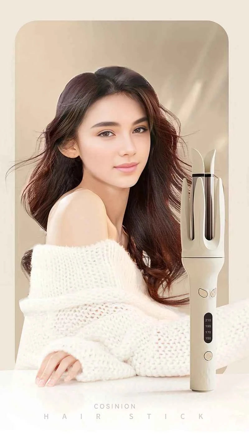 Automatic Hair Curler 28mm Negative Ions Electric Ceramic Curling Hair Stick Rotating Curl Waves Anti-Tangle Curling Iron Styler