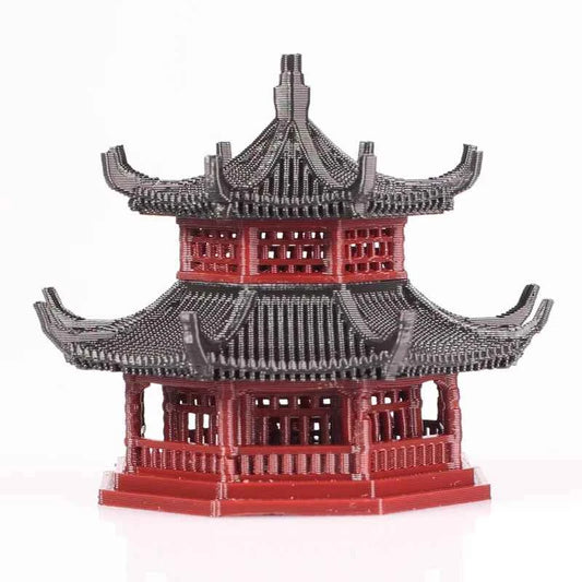 Chinese Style Ancient Building Shape Pavilion Decoration, 3D-Printing Plastics, RockeryMicro Landscape, Flower Pot Decor, Gazebo