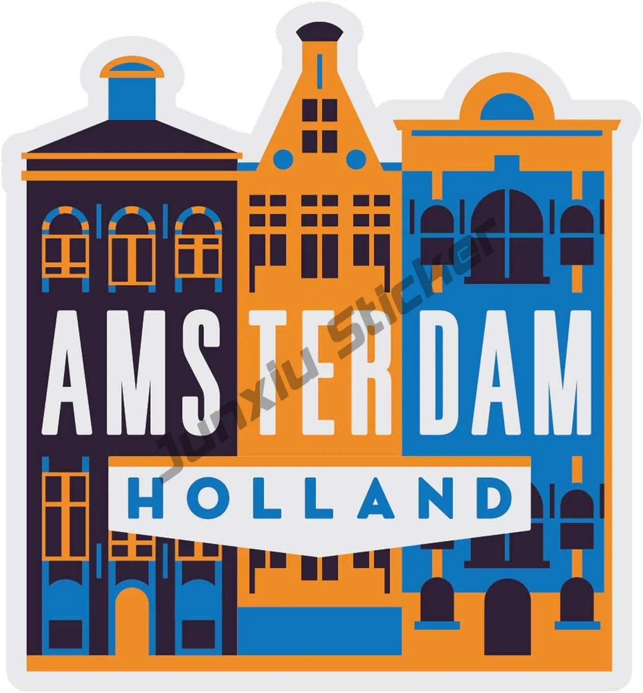 Netherlands Flag Naval Jack Flag  Decal Netherlands Football Amsterdam Flag Waterproof Sunscreen Decal Accessories Sticker
