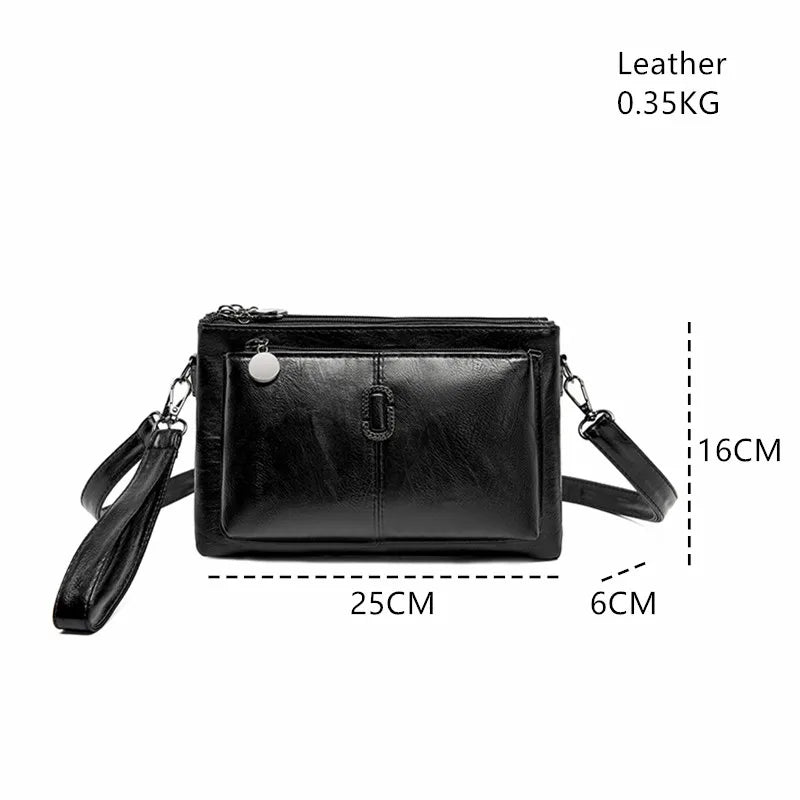 Fashion Women's Small Purse PU Leather Luxury Multi Layered Messenger Handbag