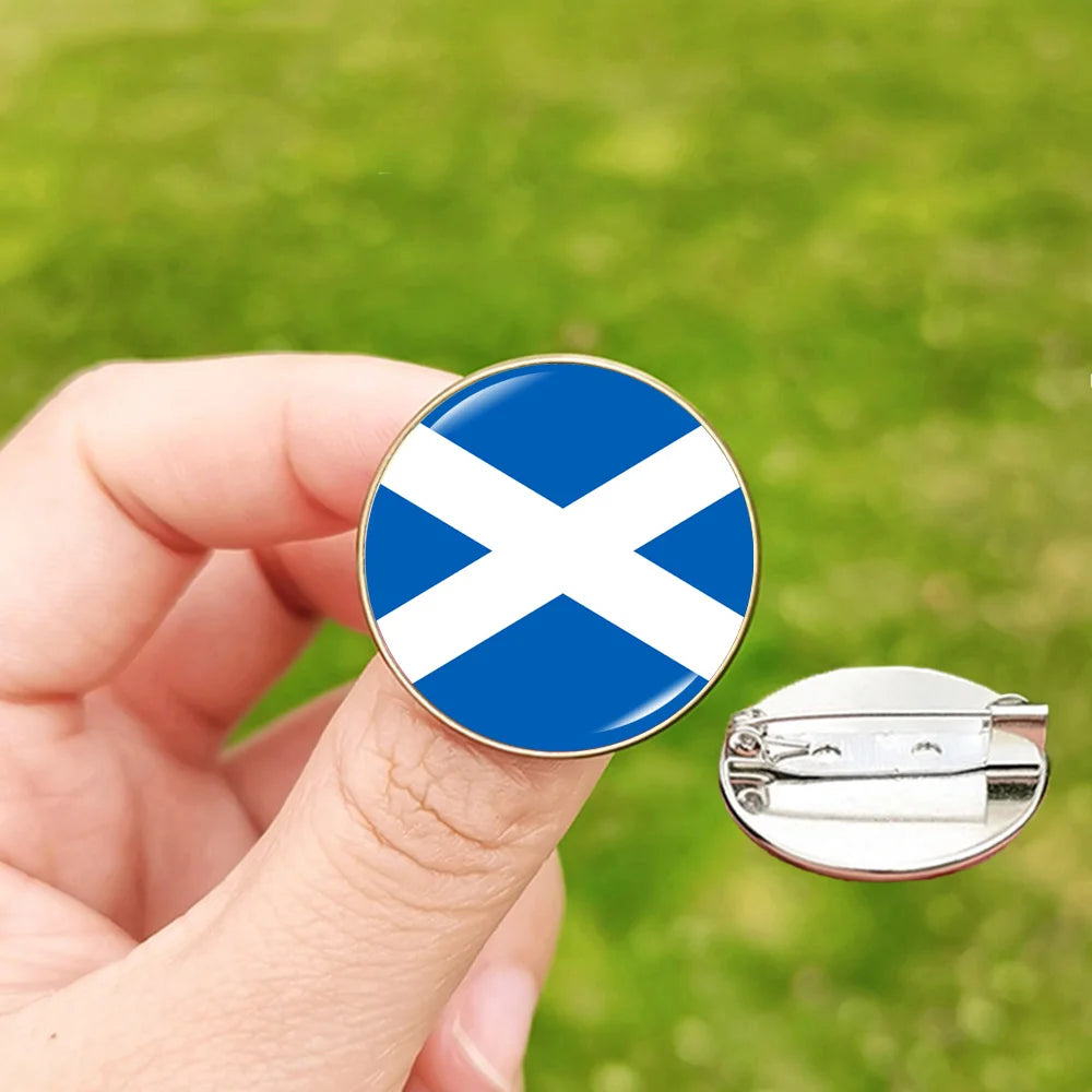 24 Football Flag Badge Pins Scotland Hungary Italy Croatia Spain Denmark England Serbia Romania Belgium Portugal Georgia Brooch