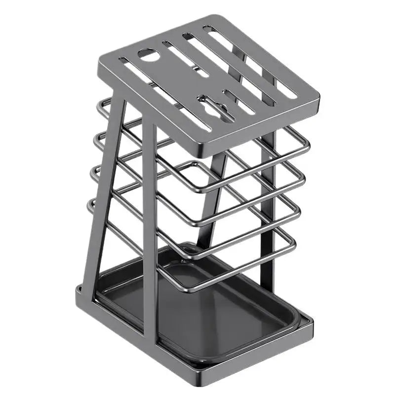 Kitchen Utensils Storage Holder Square Space Saving Cutting Tool Storage Rack Countertop Drainage Plating Multifunctional〔CC11〕