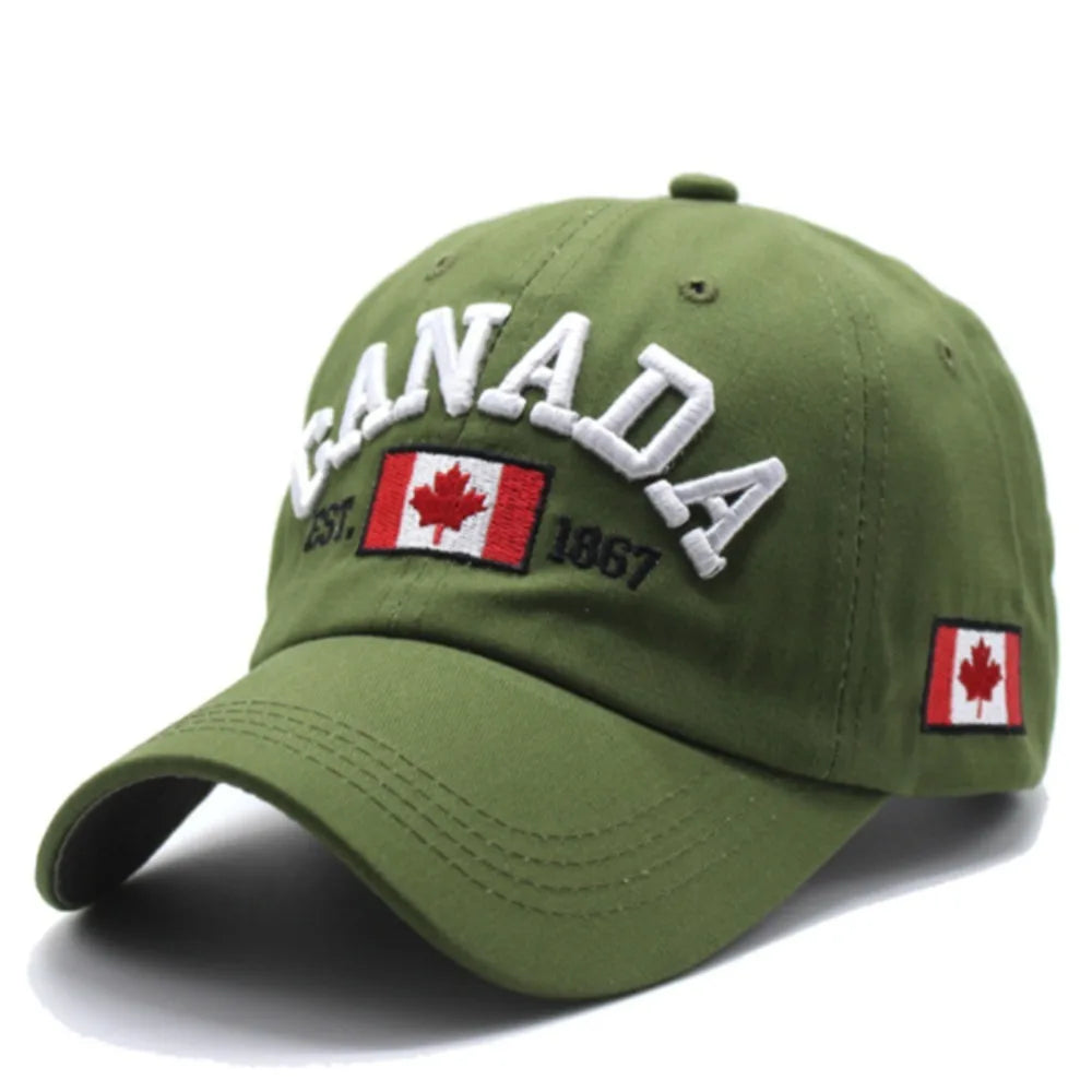 Fashion I Love Canada Baseball Cap Flag Printed Embroidery Hip Hop Caps Cotton Casual Hats