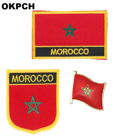 Sweden National Flag Embroidered Iron on Patches for Clothing Metal badges PT0130-3