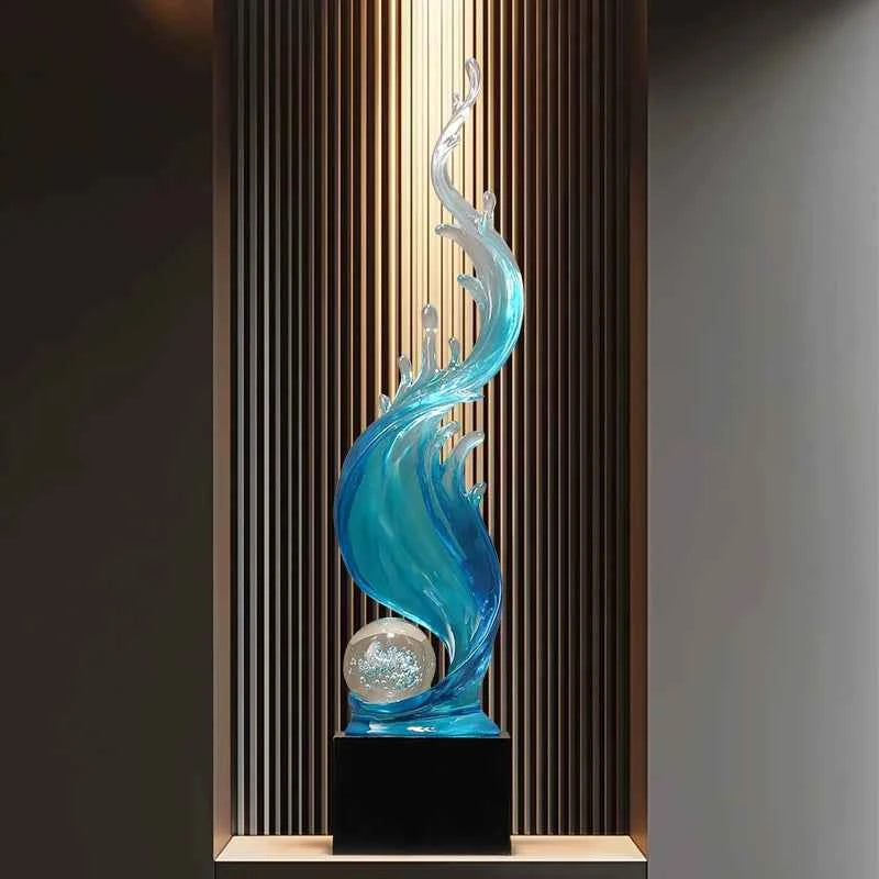 Home Decor,Wind And Water Rising Ornament,Vertical Entrance,Living Room TV Cabinet,Hotel Art Decoration Sculpture Customized