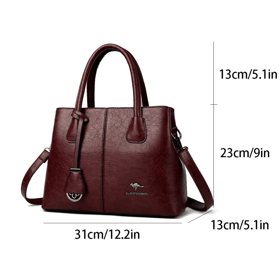 Women's PU Leather Handbags Ladies Large Tote Bag Female Square Shoulder Bags Bolsas Femininas Sac Fashion Crossbody Bags Purse