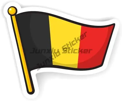 Belgium Flag Soccer Football Fans Ball Sticker Flemish Flanders Belgium Flag Crest Symbol Vinyl Decal Decoration for Suv Auto