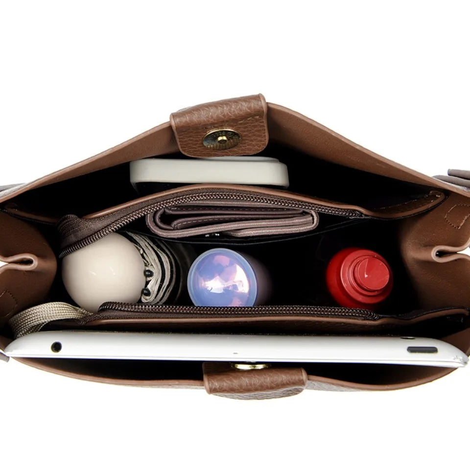 High Quality Pu Leather Purse Ladies Shoulder Crossbody Bag Medium Casual Tote Bag