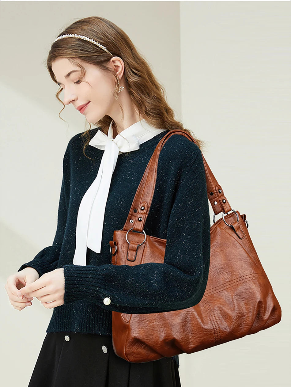 Fashionable Simple Tote Bag High Quality  Large Capacity Women's Shoulder Bags