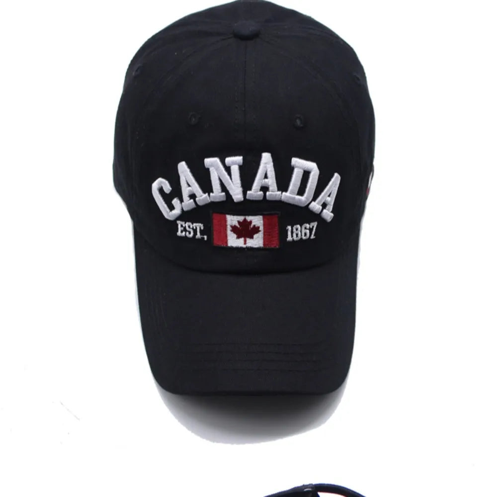 Fashion I Love Canada Baseball Cap Flag Printed Embroidery Hip Hop Caps Cotton Casual Hats