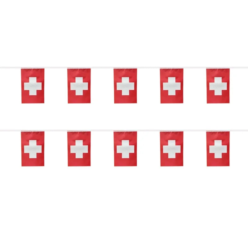 90X150cm Switzerland Flag Polyester 14x21cm swiss hand flag / string flag / desk flag 8x12cm Switzerland car flag for Decoration