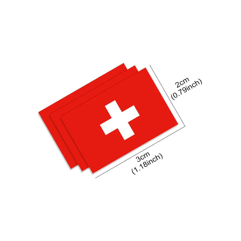 Swiss Flag Switzerland Stickers Vinyl Decals Auto Motorcycle Custom Body Bumper Notebook Laptop Personality Car Styling Decor