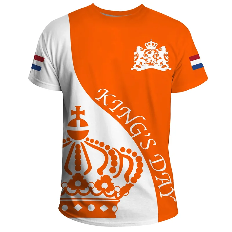 NETHERLANDS Flag 3D Print Sport Quick-dry Breathable Men Women T-Shirt Outdoor Football Uniform Team Training Fan Short-sleeve