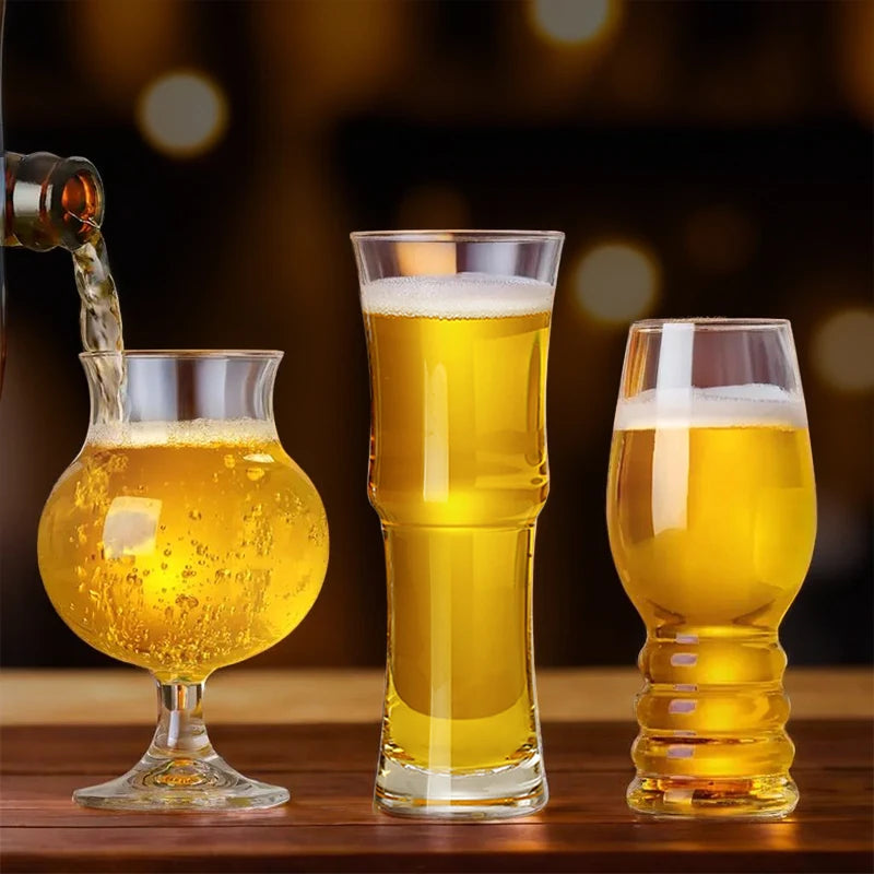 Craft Beer Cup Transparent Beer Mug Classical Draft Beer Cups Personality Cold Drink Cup Party Bar Accessory Pub Club Tools