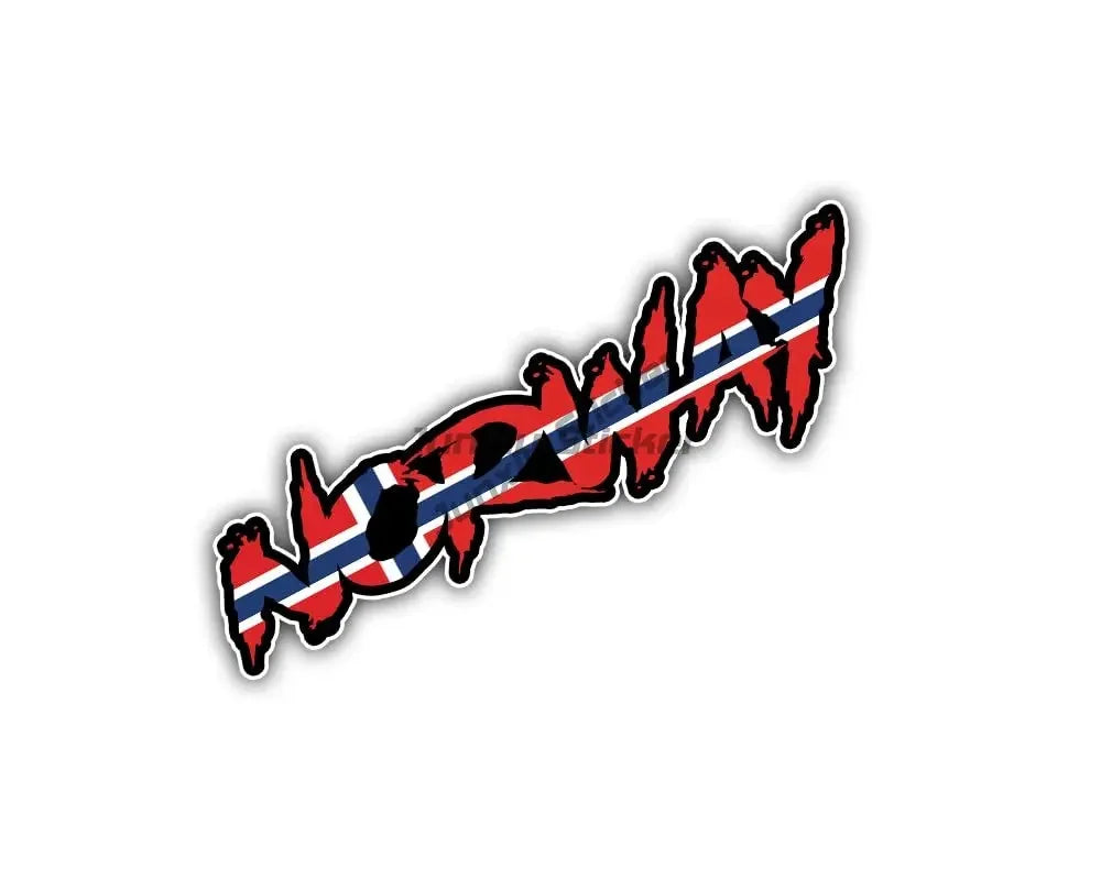 NOR Norway Flag Map Emblem Creative PVC Car Stickers for Car Van Motorcycle Helmet Window Wall Decoration Accessorie