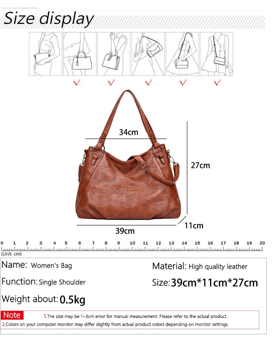 Fashionable Simple Tote Bag High Quality  Large Capacity Women's Shoulder Bags