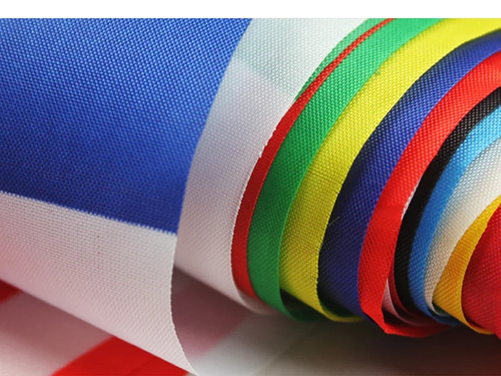 2026 Football World Flag 14x21cm 20x28cm 48pcs Small hand Flag string Flag Hanging Bar Store Supermarket Football cup Event