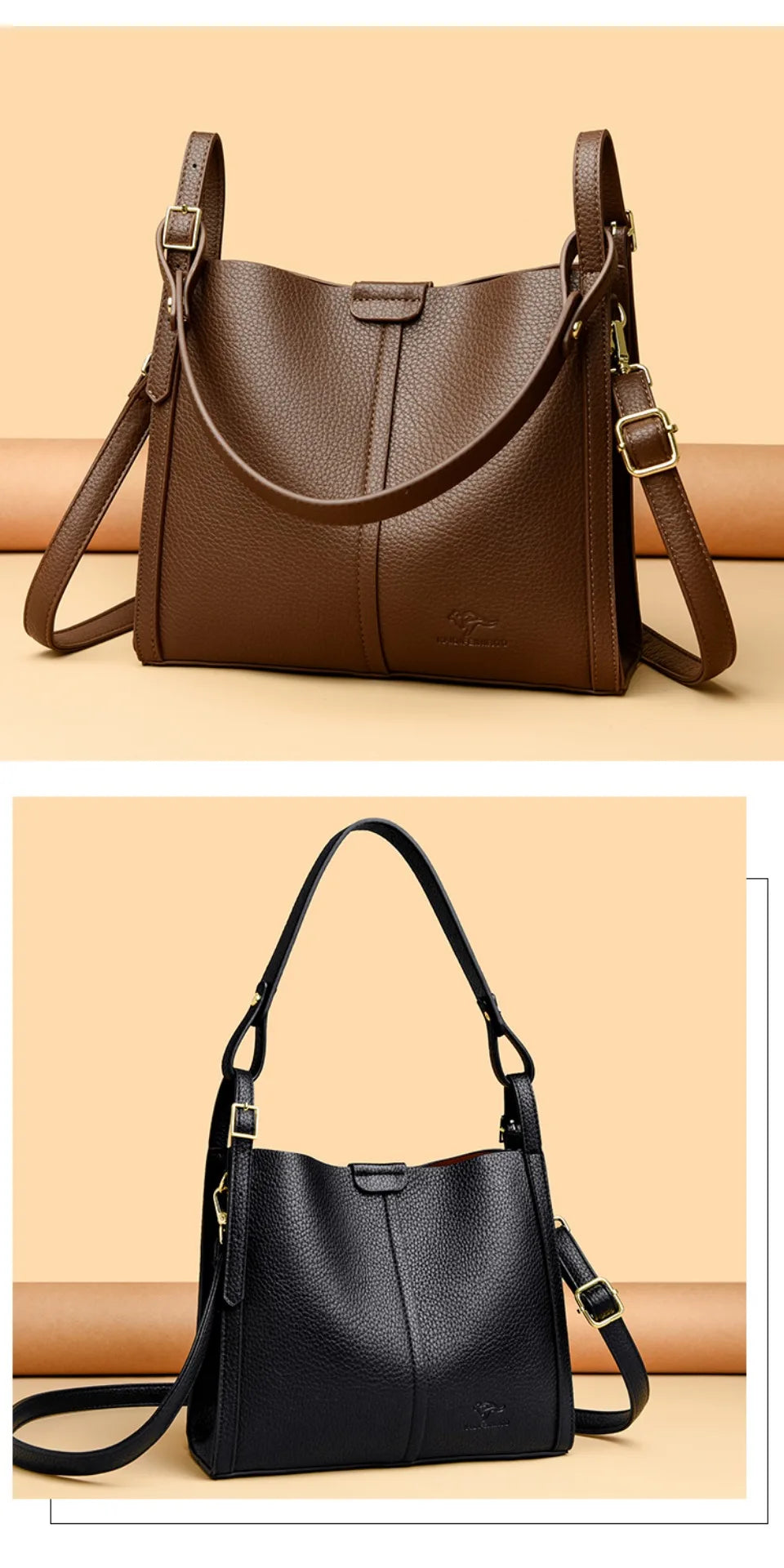 High Quality Pu Leather Purse Ladies Shoulder Crossbody Bag Medium Casual Tote Bag