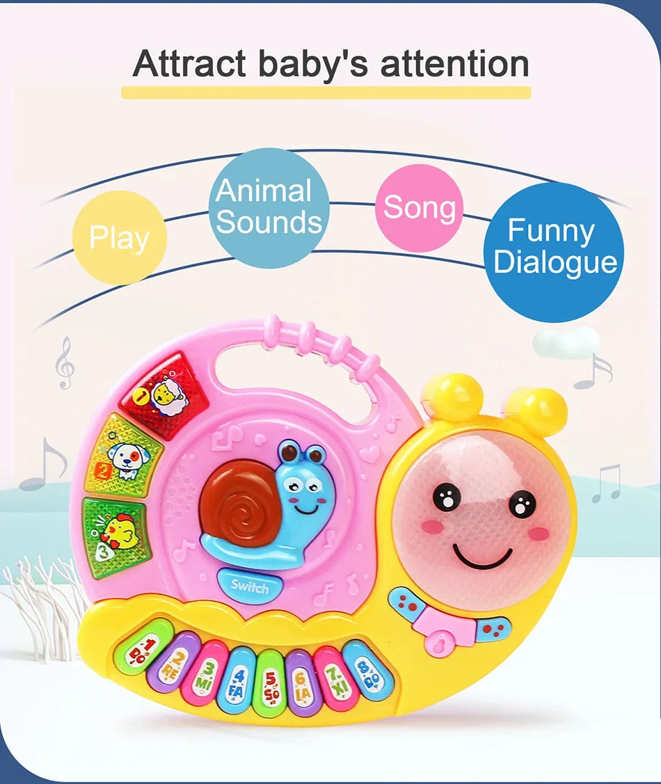 Baby Musical Toy with Animal Sound Kids Piano Keyboard Electric Flashing Music Instrument Early Educational Toys for Children
