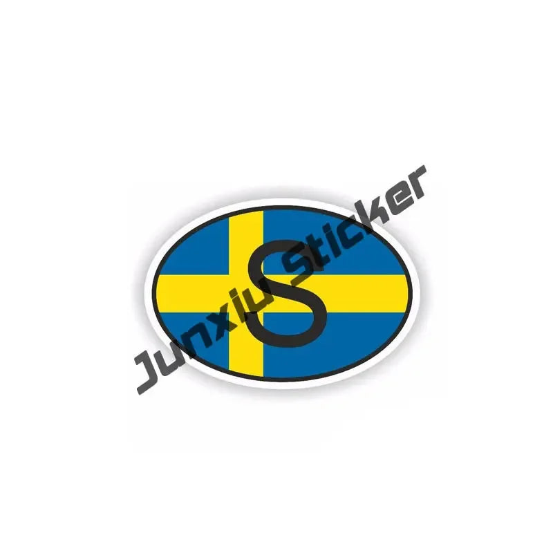 Sweden Flag Wings Creative Motorcycle Car Stickers Decal Anime Cute Accessories Swedish Air Force Decoration Glue Sticker
