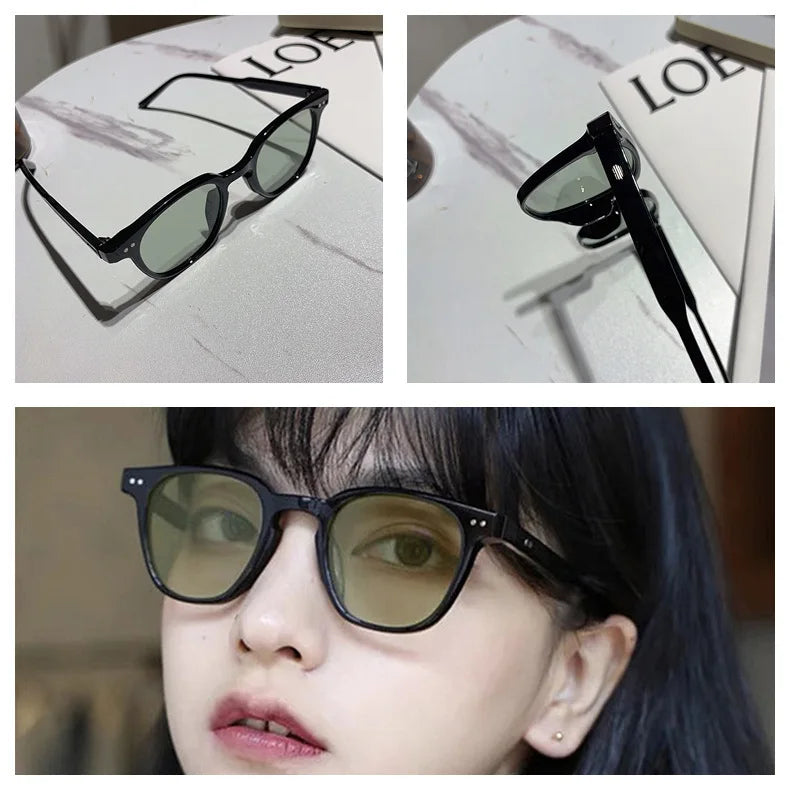 Sunglasses for women, summer, high-end, ins, UV protection, strong light, brown, myopia, sunglasses, men's trendy driving